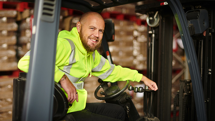 Forklift operator exploring different career pathways in logistics and warehousing