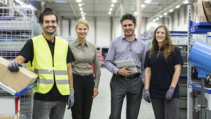 Integration of white-collar and blue-collar employees working together successfully